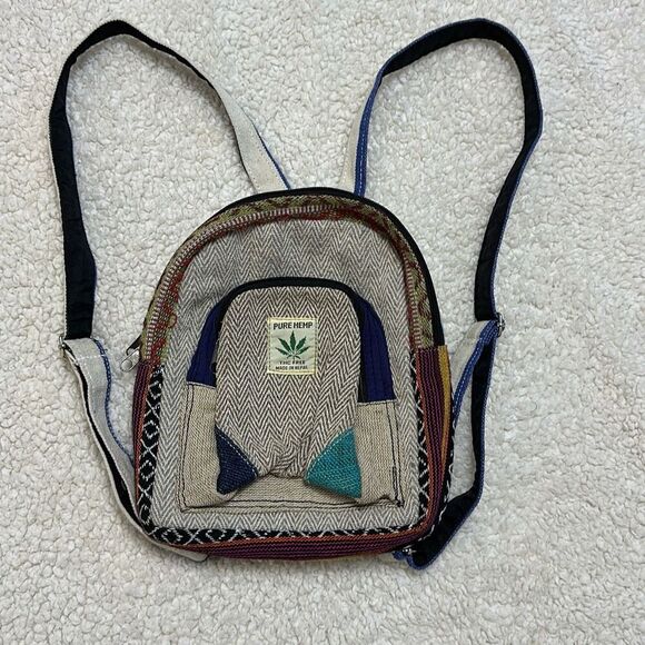 Pure Hemp Made in Nepal Backpack - Picture 2 of 9